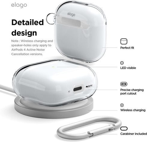 elago AirPods 4 Case Clear Hang