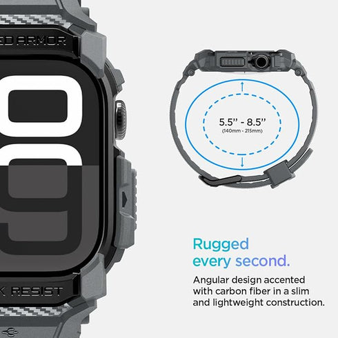 Spigen Apple Watch 10 (46mm) Band with Case Rugged Armor PRO