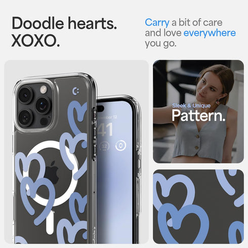 Spigen iPhone 16 PRO Case Ultra Hybrid MAGFIT HEARTS