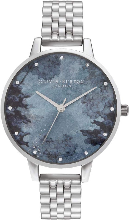 Olivia Burton Under The Sea, Blue Dial Stainless Steel Bracelet (34mm)