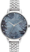 Olivia Burton Under The Sea, Blue Dial Stainless Steel Bracelet (34mm)