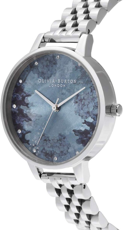 Olivia Burton Under The Sea, Blue Dial Stainless Steel Bracelet (34mm)