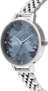 Olivia Burton Under The Sea, Blue Dial Stainless Steel Bracelet (34mm)