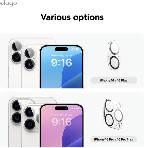 elago iPhone 16 PRO / iPhone 16 Pro MAX Camera Lens Screen Protector Supreme
