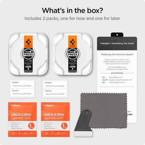 Spigen Samsung Galaxy Watch 6 (44mm) Tempered Glass Screen Protector GLAStR EZ Fit