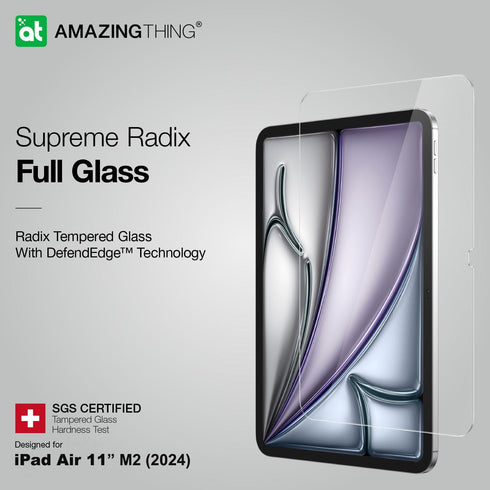 Amazing Thing iPad Air 11" M2 (2024) Tempered Glass Screen Protector RADIX with Defend Edge Technology
