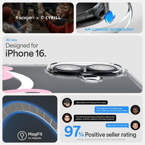 Spigen iPhone 16 Case Ultra Hybrid MAGFIT HEARTS