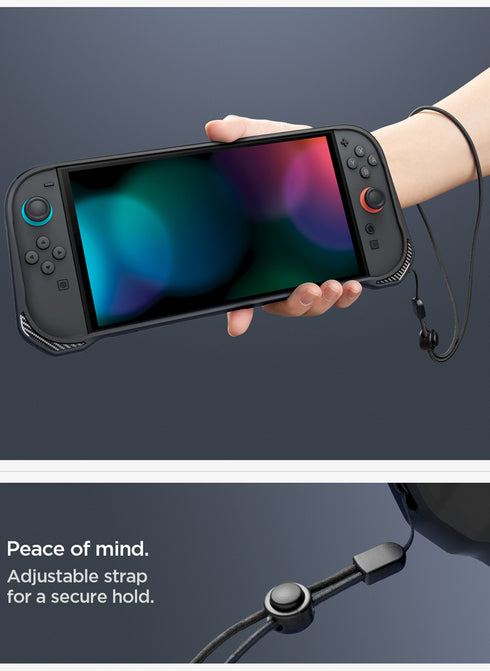 Spigen Nintendo Switch 2 Handheld Case Rugged Armor w/ Strap