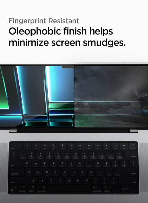 Spigen MacBook Pro 14" (2024/2023-2021) Tempered Glass Screen Protector GLAStR Slim