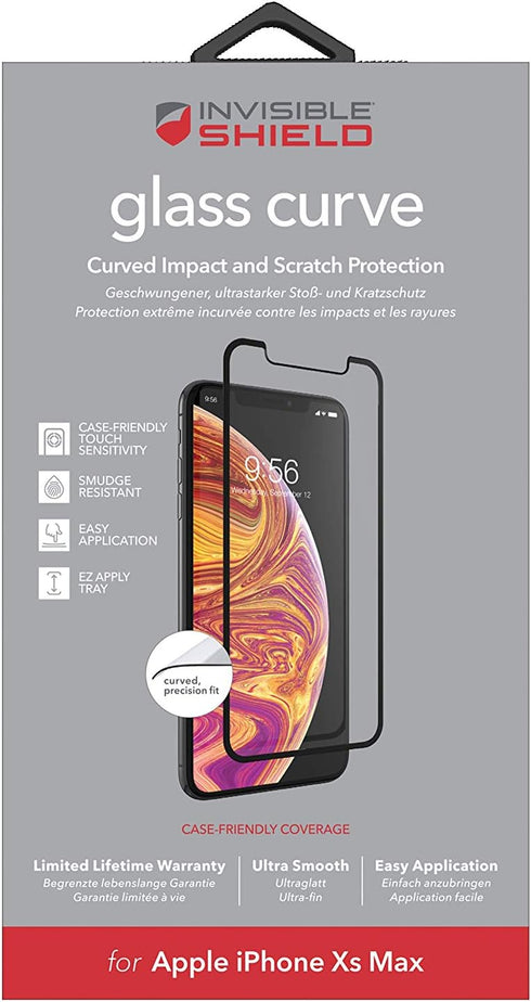 Zagg iPhone XS Max Curve Tempered Glass Screen Protector