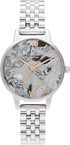 Olivia Burton Abstract Florals, Multicolor Dial Stainless Steel Bracelet (30mm)