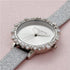 Olivia Burton Bubble, Silver Dial Glitter Leather Strap (30mm)