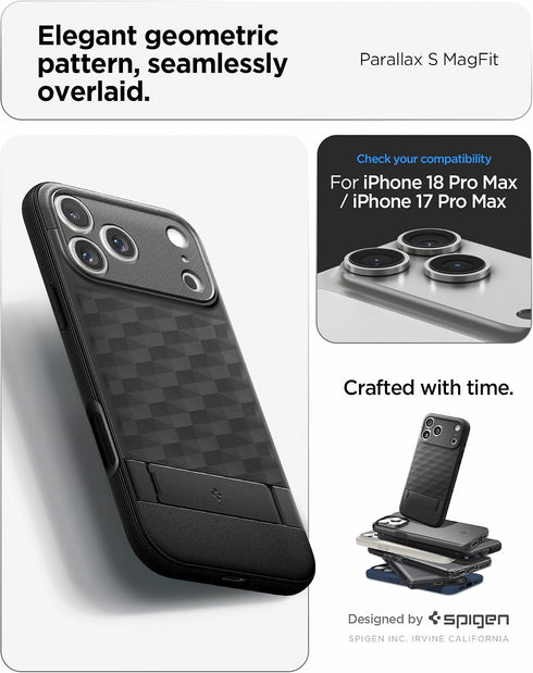 Spigen iPhone 18 Pro MAX Case Parallax S MAGFIT with Kickstand