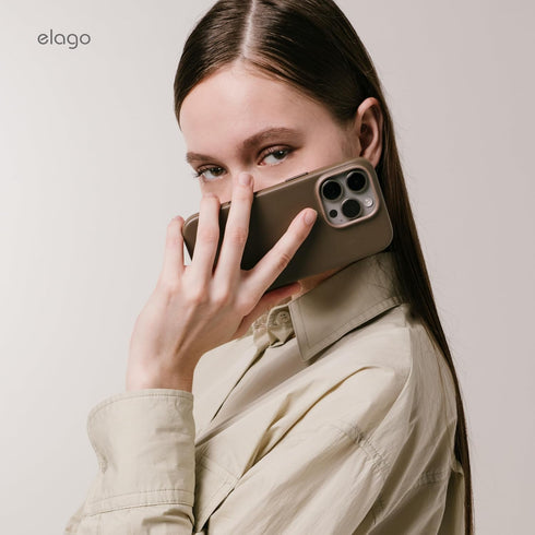 elago iPhone 16 PRO Case Magnetic Leather (MagSafe)