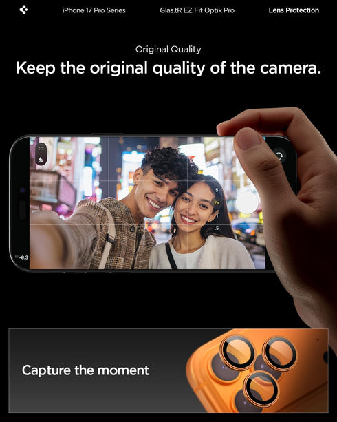 Spigen iPhone 17 Pro MAX Camera Lens Screen Protector GLAStR EZ Fit Optik PRO