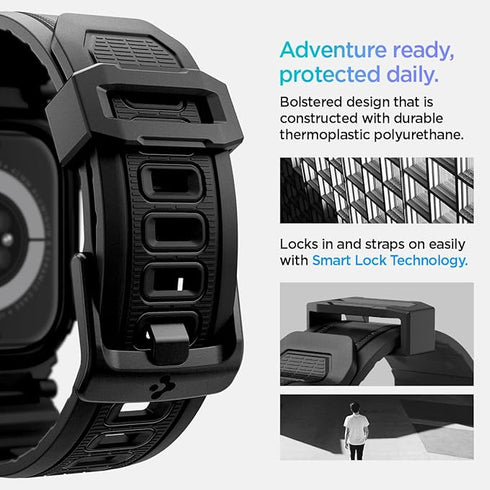 Spigen Apple Watch 10 (42mm) Band with Case Rugged Armor PRO