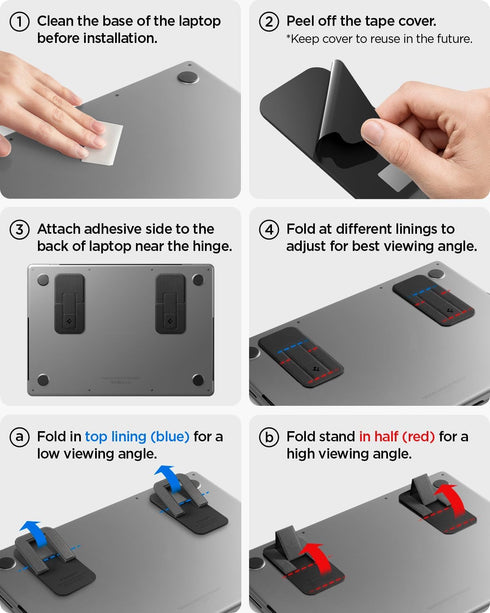Spigen Slim Fold Adhesive Laptop Stand (2 Piece)