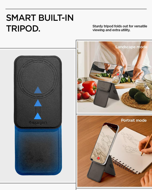 Spigen Slim Fold Magnetic Card Holder (3 Cards Tripod Stand) MagFit (BOX DAMAGE)