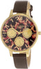 Olivia Burton Tortoiseshell, Brown Dial Dark Brown Leather Strap (34mm)