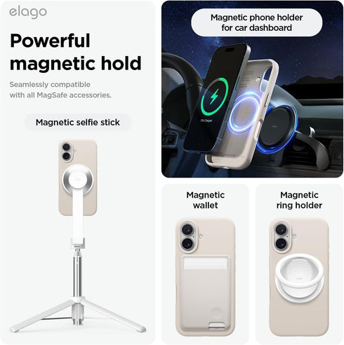 elago iPhone 16 Case Magnetic Liquid Silicone (MagSafe)