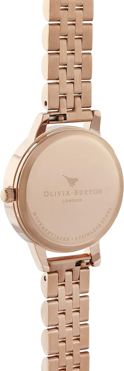 Olivia Burton Under the Sea, Silver Dial Ionic Plated Steel Bracelet (34mm)