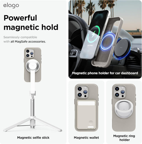 elago iPhone 16 PRO Case Magnetic Leather (MagSafe)