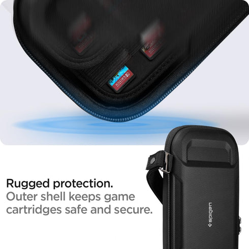 Spigen Nintendo Switch 2 / 1 / OLED Case Card Cartridge Rugged Armor PRO (with AirTag Storage)