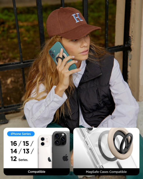 Spigen Silicone Magnetic Ring Holder Nano Pop MagFit with Kickstand