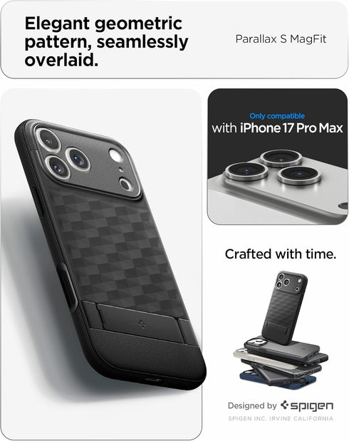 Spigen iPhone 17 Pro MAX Case Parallax S MAGFIT with Kickstand