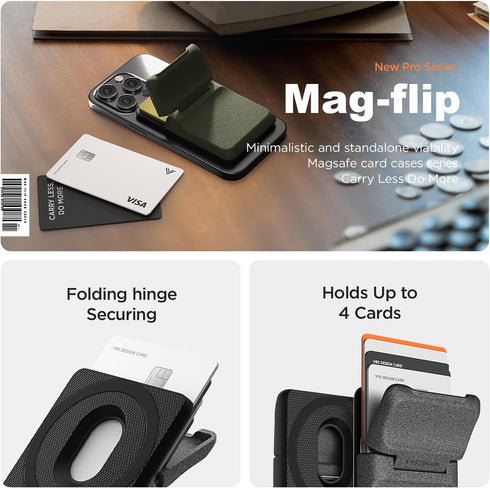 VRS MagFlip PRO Magnetic Wallet Detachable Card Holder