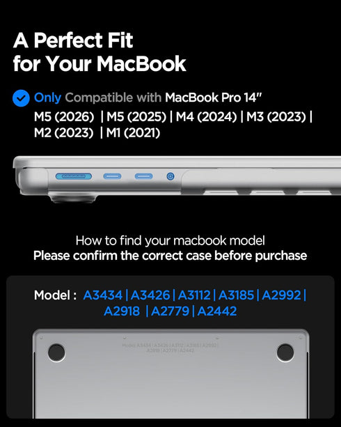 Spigen MacBook Pro 14 inch M5/M4/M3/M2/M1 Pro Max 2026/2025-2021 Case Air Skin