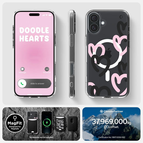 Spigen iPhone 16 Case Ultra Hybrid MAGFIT HEARTS