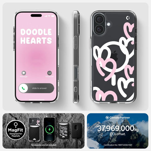 Spigen iPhone 16 Case Ultra Hybrid MAGFIT HEARTS
