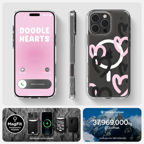 Spigen iPhone 16 Pro MAX Case Ultra Hybrid MAGFIT HEARTS