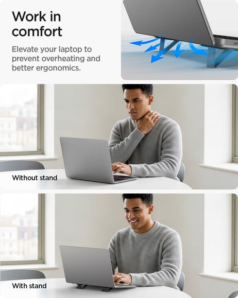 Spigen Slim Fold Adhesive Laptop Stand (2 Piece)