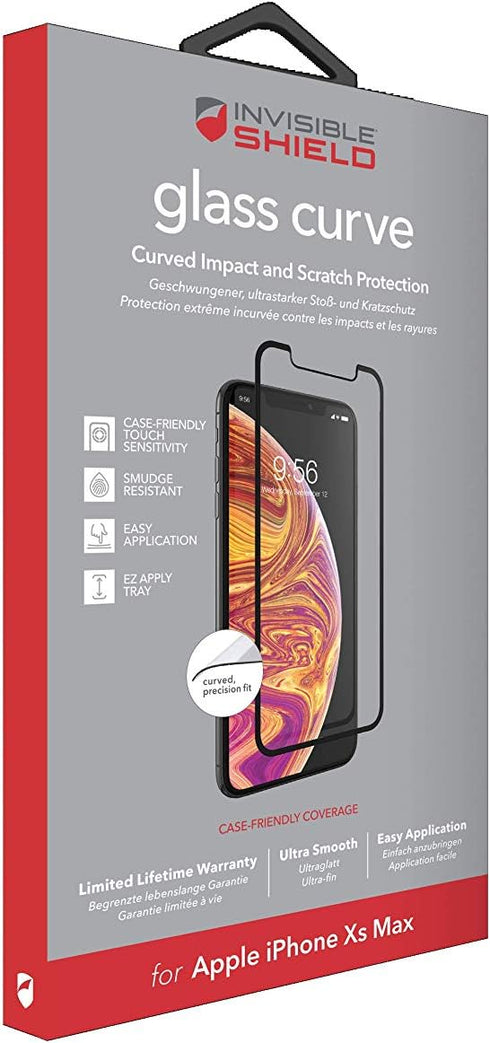 Zagg iPhone XS Max Curve Tempered Glass Screen Protector