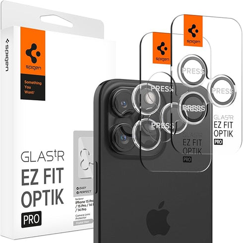 Spigen iPhone 16/15/14 Pro MAX / PRO series Camera Lens Screen Protector GLAStR EZ Fit Optik PRO