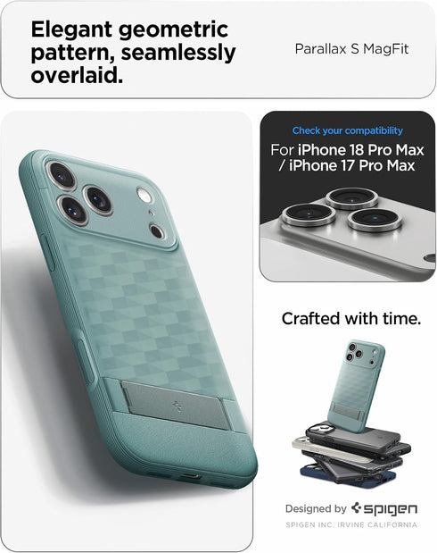 Spigen iPhone 18 Pro MAX Case Parallax S MAGFIT with Kickstand