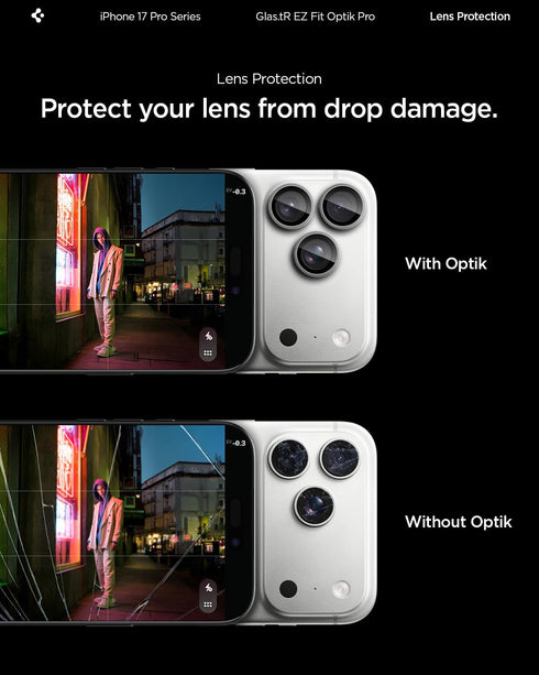 Spigen iPhone 17 Pro MAX Camera Lens Screen Protector GLAStR EZ Fit Optik PRO