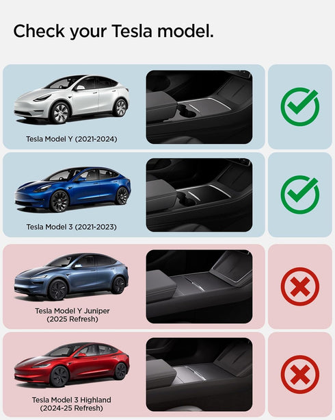 Spigen Tesla Model 3 (2023-2021) / Model Y (2024-2021) 3 in 1 Charging Organizer