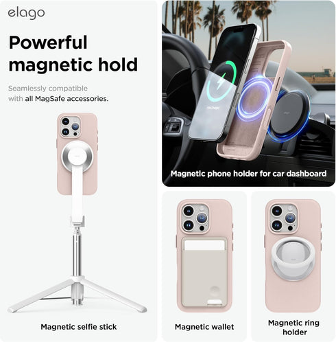 elago iPhone 16 PRO Case Magnetic Leather (MagSafe)