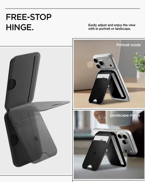 Spigen Slim Fold Magnetic Card Holder (3 Cards Tripod Stand) MagFit (BOX DAMAGE)