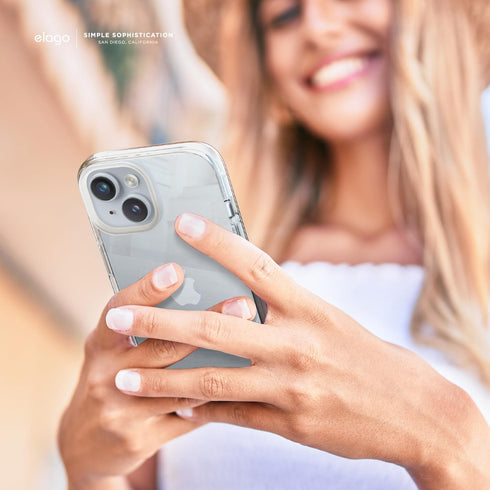 elago iPhone 15 Case Hybrid Clear