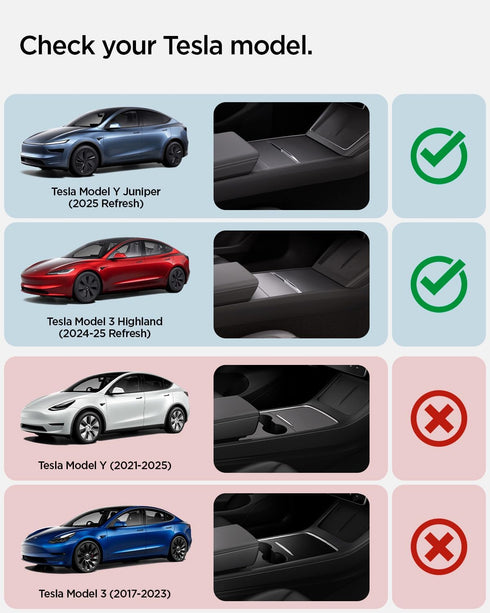 Spigen Tesla Model 3 Highland (2025/2024) / Tesla Model Y Juniper (2025) Under Screen Organizer