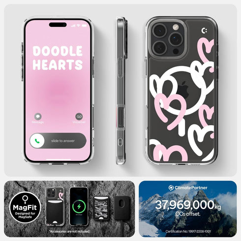 Spigen iPhone 16 PRO Case Ultra Hybrid MAGFIT HEARTS