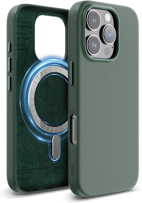 elago iPhone 16 PRO Case Magnetic Leather (MagSafe)