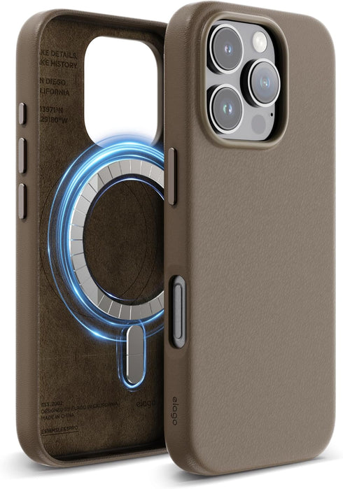 elago iPhone 16 PRO Case Magnetic Leather (MagSafe)