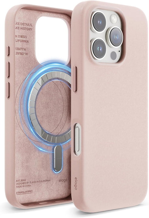 elago iPhone 16 PRO Case Magnetic Leather (MagSafe)