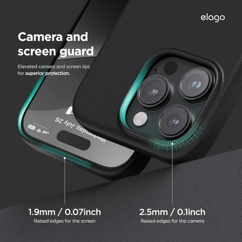 elago iPhone 16 PRO Case Magnetic Leather (MagSafe)