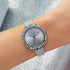 Olivia Burton Bubble, Silver Dial Glitter Leather Strap (30mm)